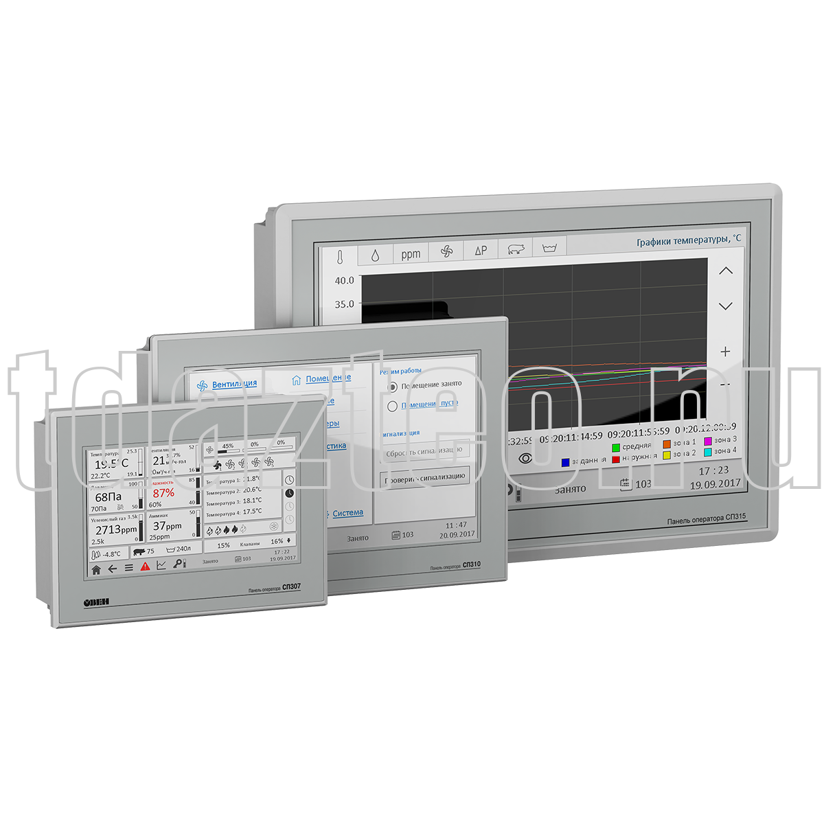 СП310-Р сенсорные панели оператора 7-15” с Modbus Овен.