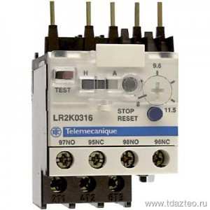 Тепловое реле перегрузки Schneider Electric LR2K 0316 (47-90-12780)