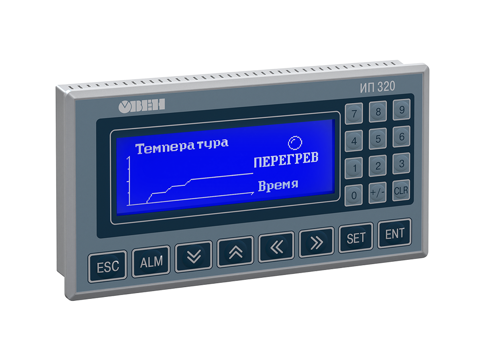 ИП320 графическая монохромная панель оператора с Modbus Овен.