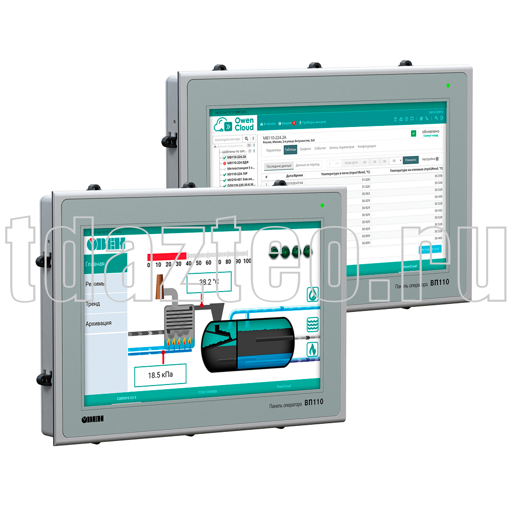 ВП110 сенсорная веб-панель оператора 10” со встроенным веб-браузером Овен.