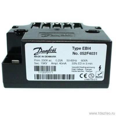 Трансформатор розжига Danfoss EBI4 052F4030 (36432035)